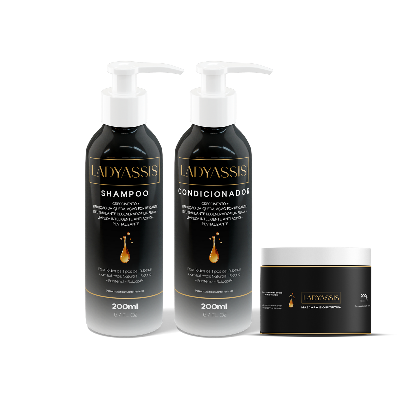 Kit Shampoo + Condicionador + Máscara - LadyAssis
