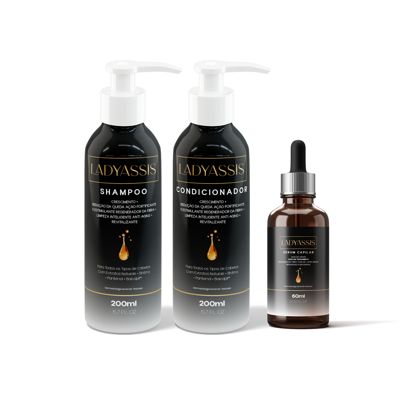 Kit Shampoo + Condicionador + Sérum LadyAssis